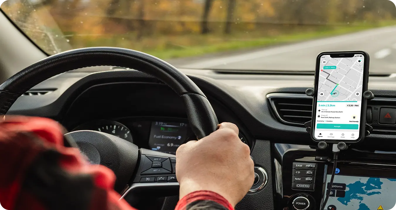Earn Money Driving with the Uprides Driver App.